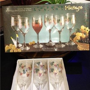 Set of 6 Handcrafted Wine Glasses